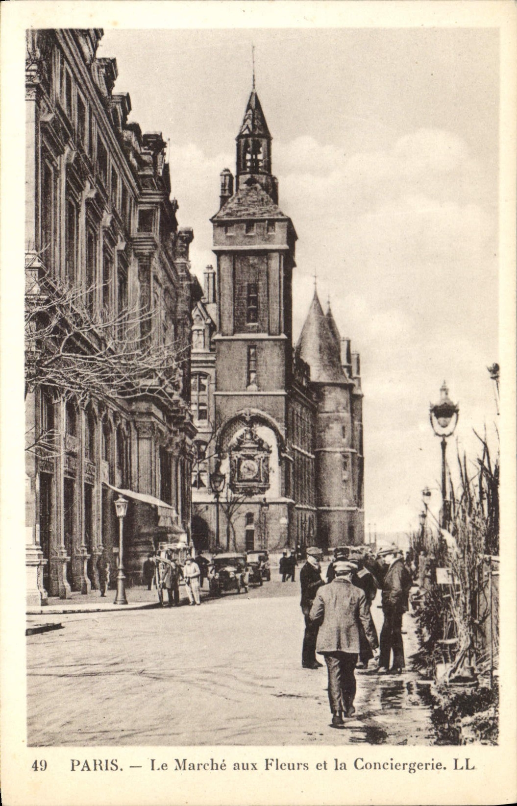 CPA Paris Le Marche aux Fleurs et la Conciergerie 