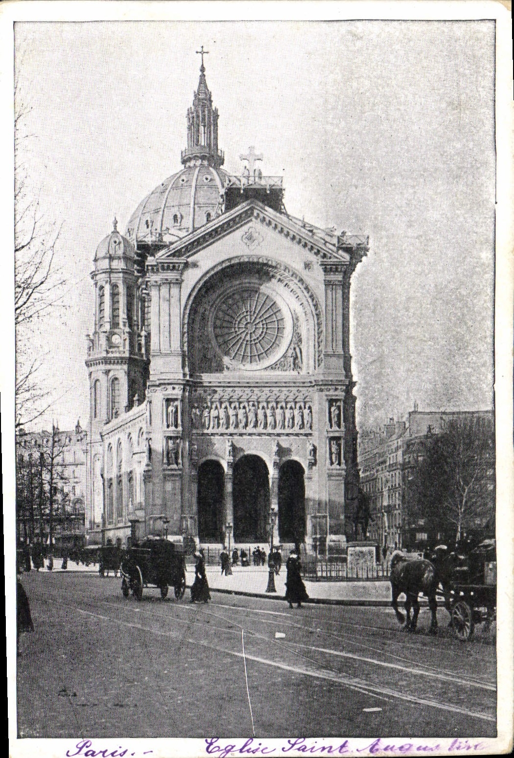 CPA Paris Eglise Saint Augustin 
