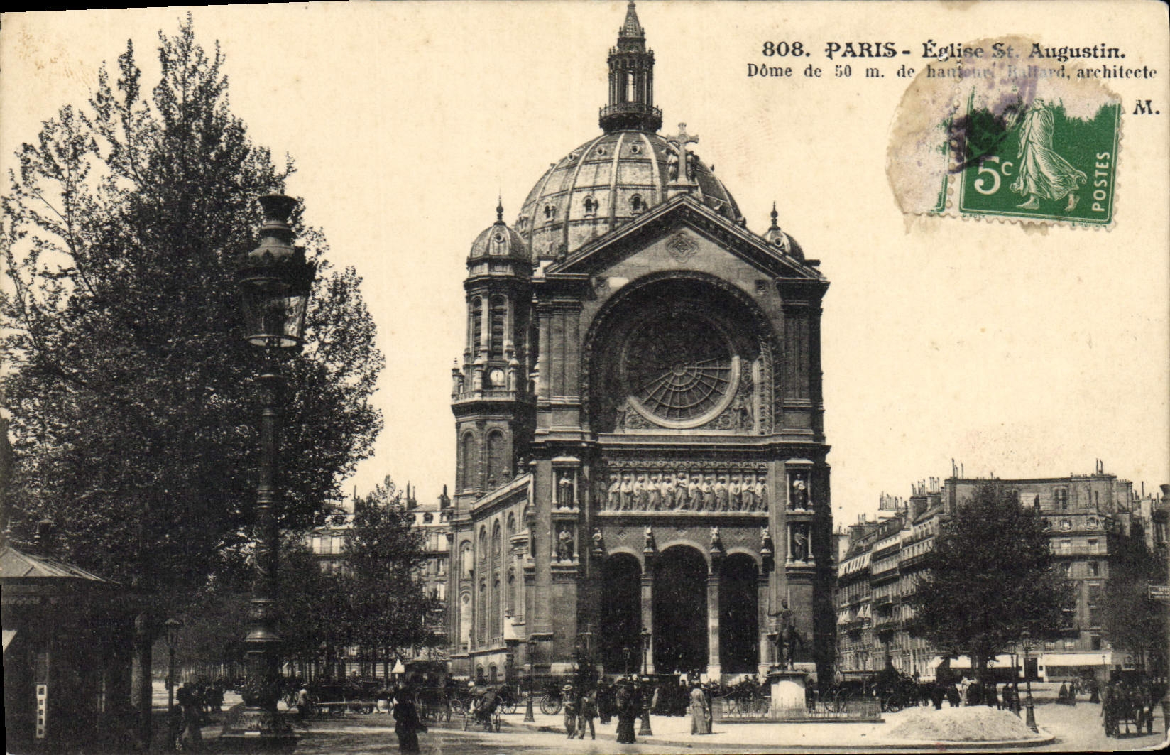 CPA Paris Eglise St Augustin 