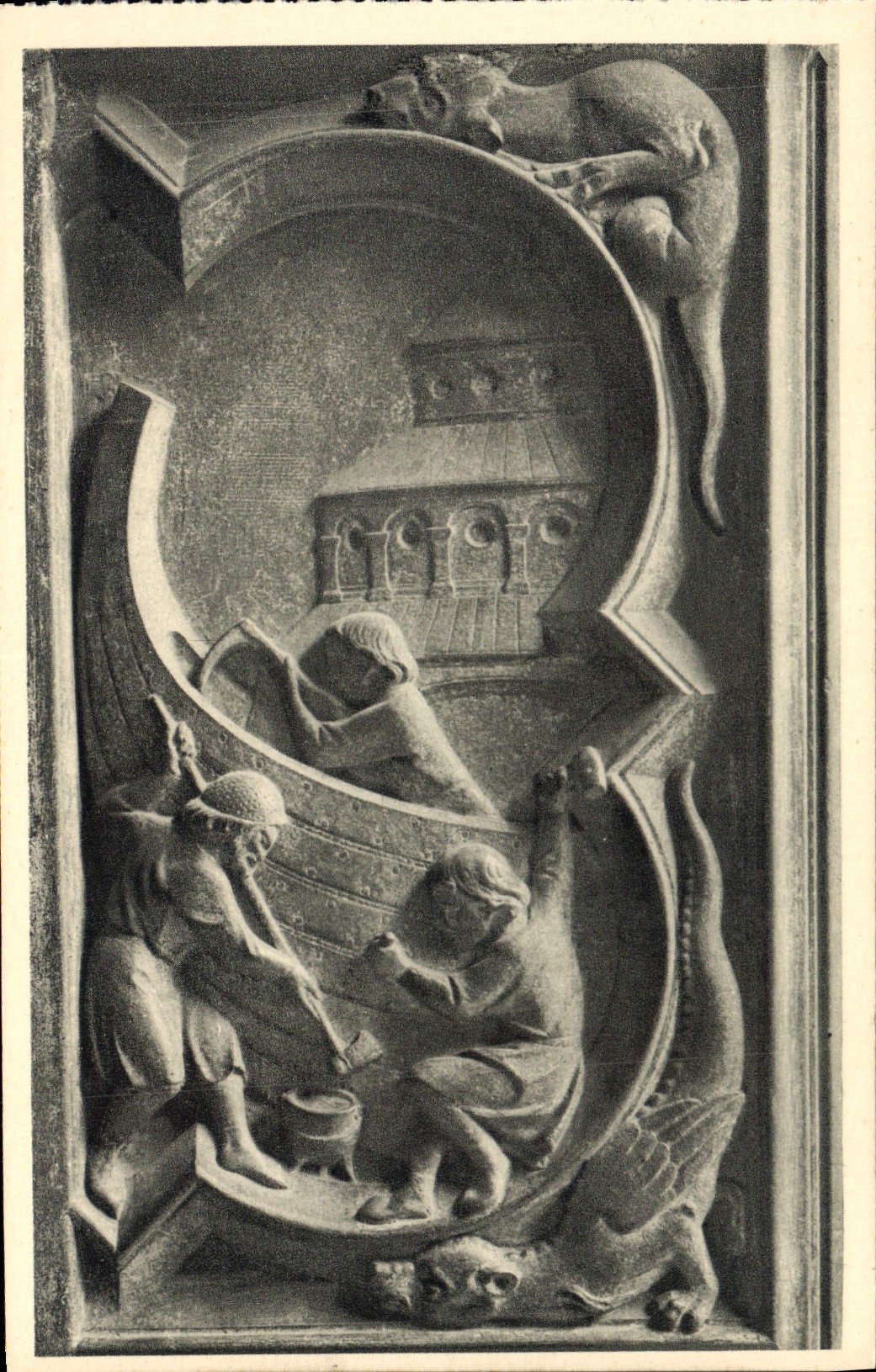 CPA Paris La Sainte Chapelle Portail de la Chapelle haute Construction de l'Arche