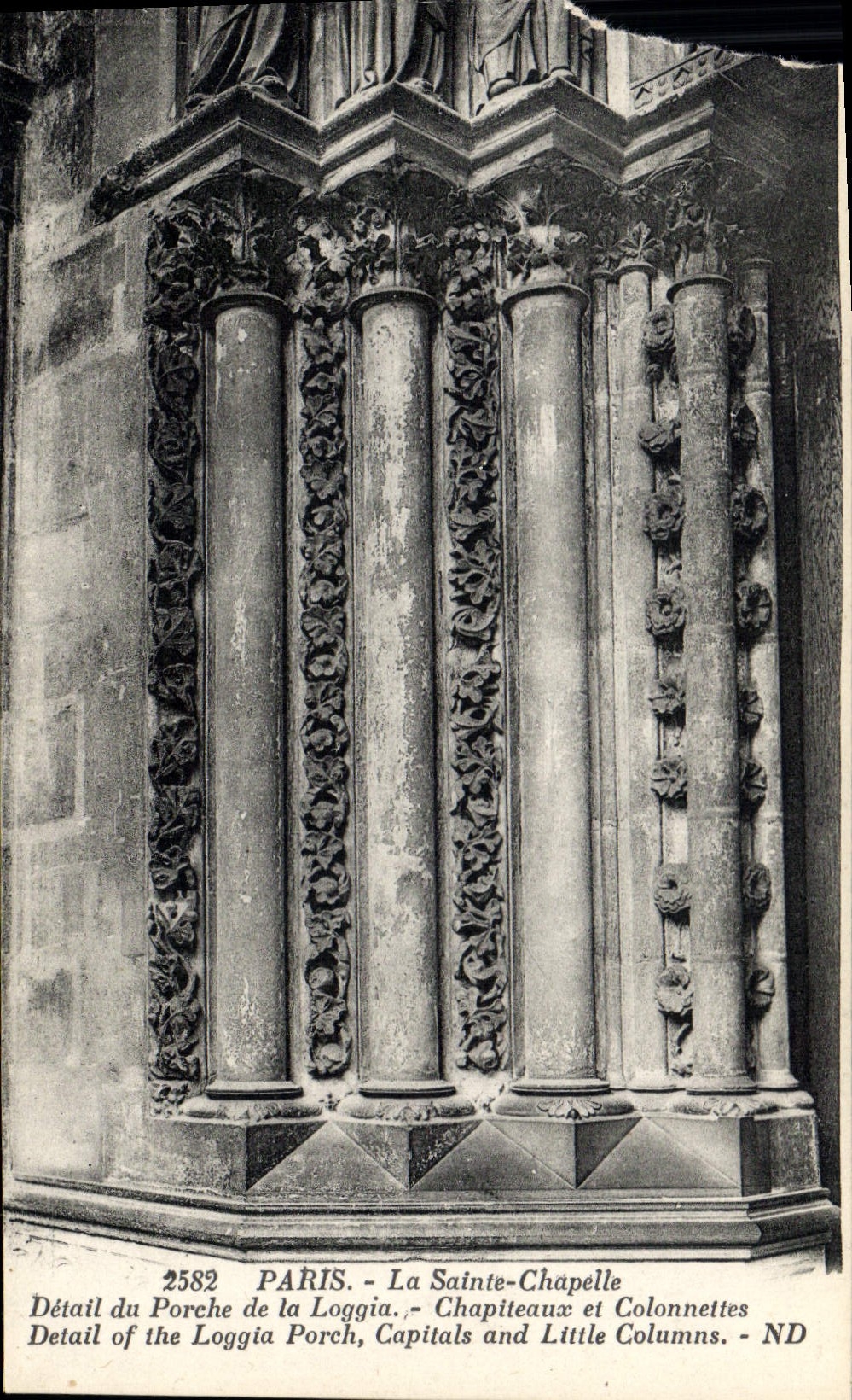CPA Paris La Sainte Chapelle Detail du Porche de la Loggia 
