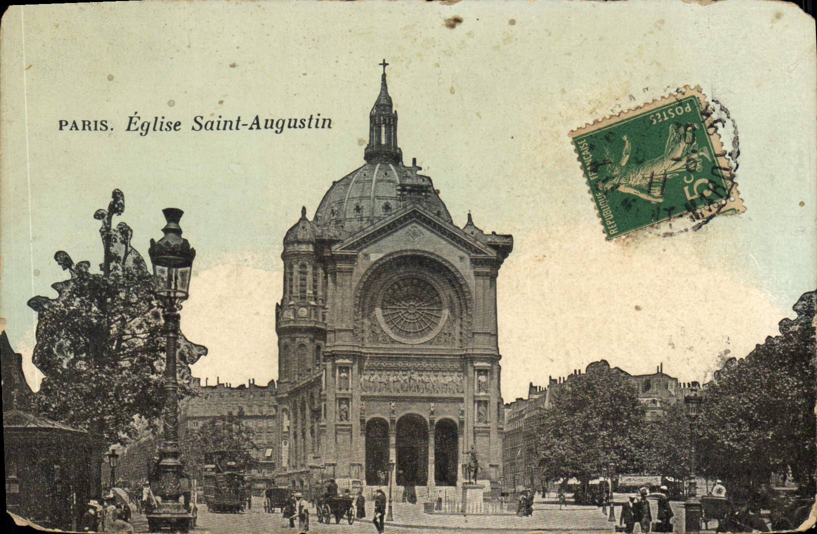 CPA Paris Eglise Saint Augustin 
