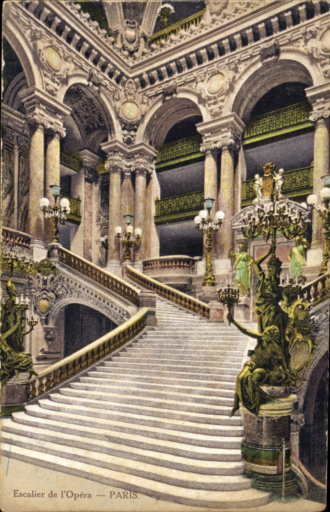 CPA Escalier de l'Opera Paris 