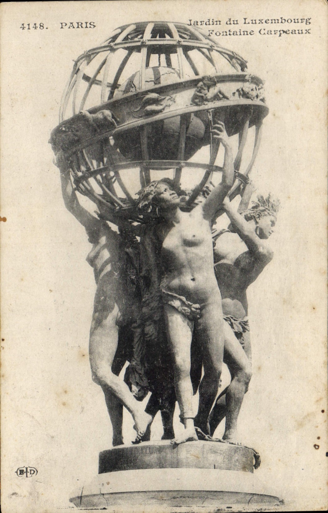 CPA Paris Jardin du Luxembourg Fontaine Carpeaux 