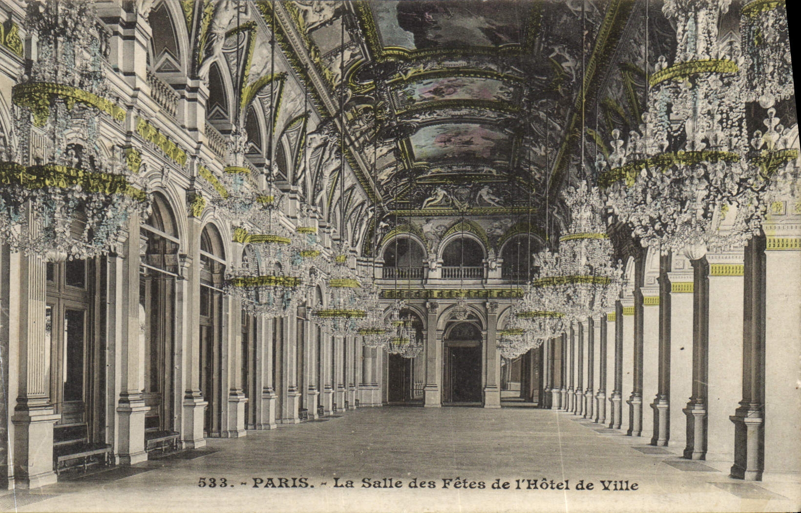 CPA Paris La Salle des Fetes de l'Hotel de Ville