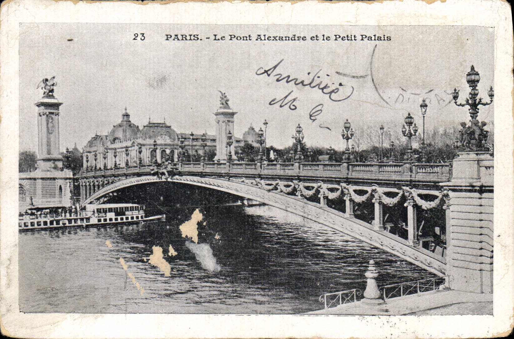 CPA Paris Le Pont Alexandre et le Petit Palais