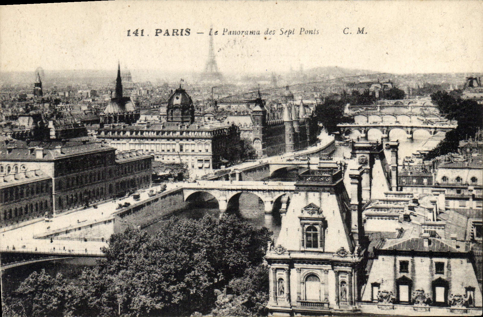 CPA Paris Le Panorama des Sept Ponts 