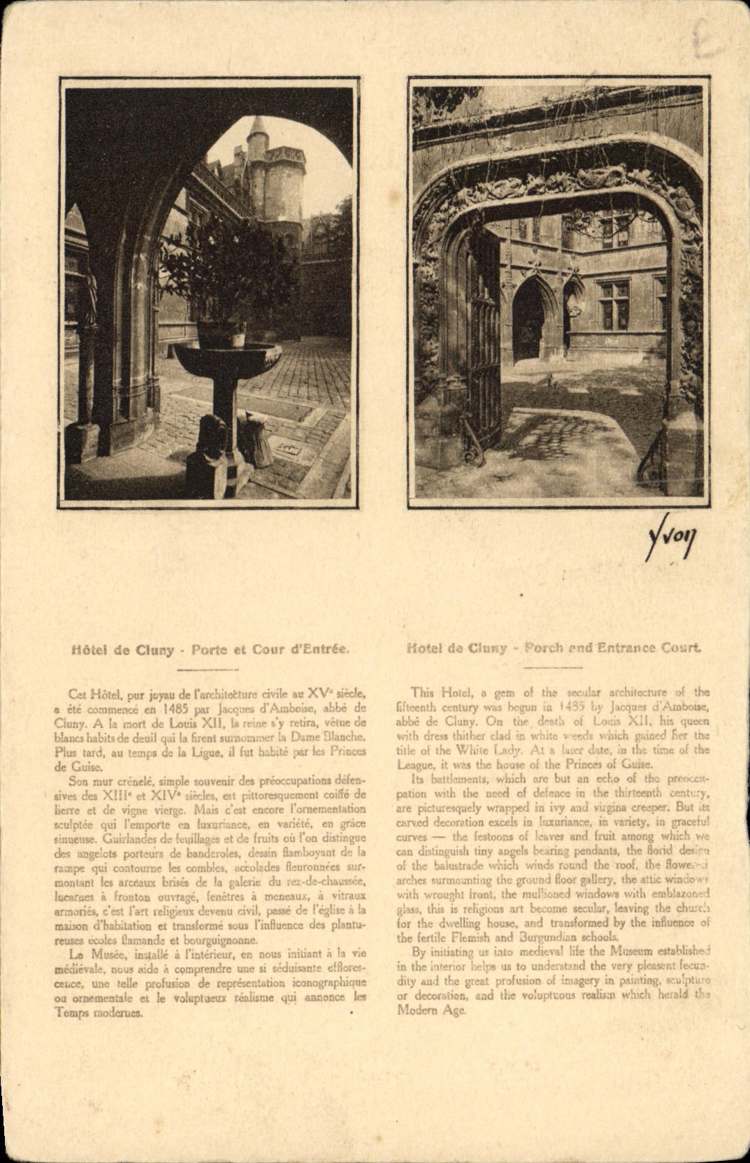 CPA Paris Hotel de Cluny
