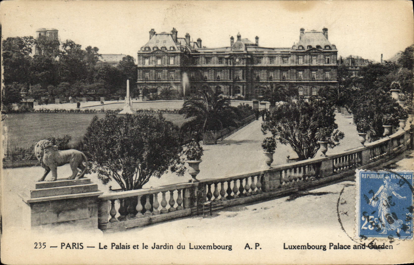 CPA Paris Le Palais et le Jardin du Luxembourg