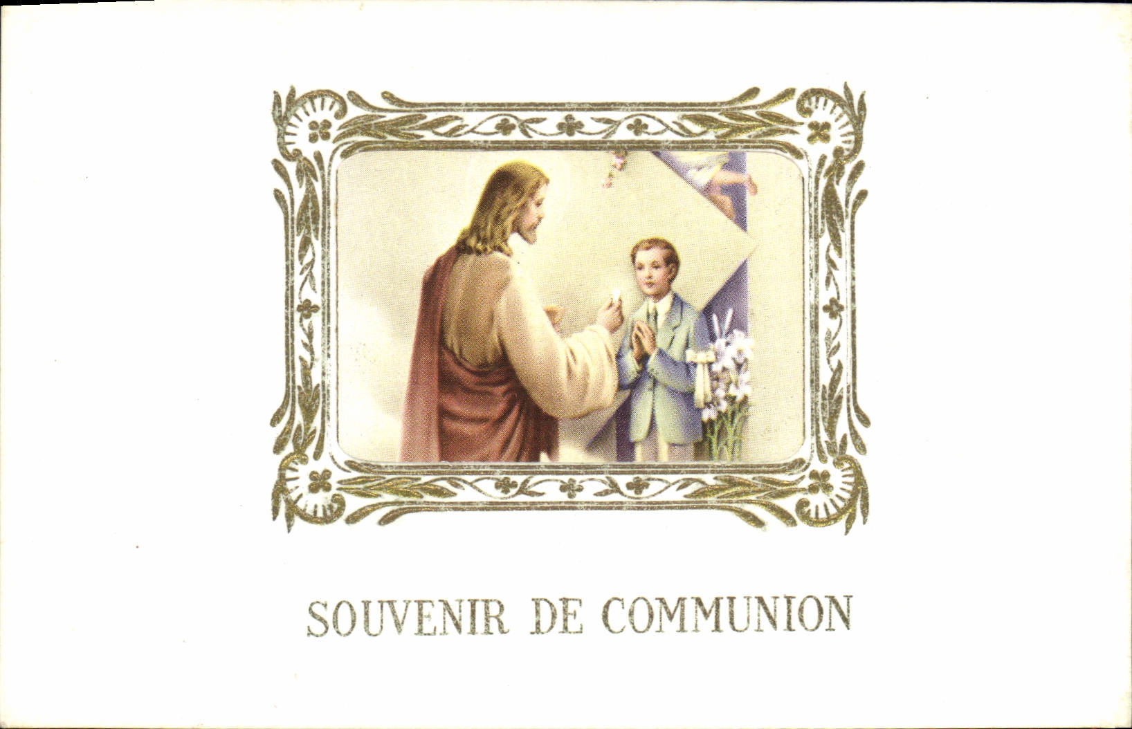CPA Souvenir de Communion 