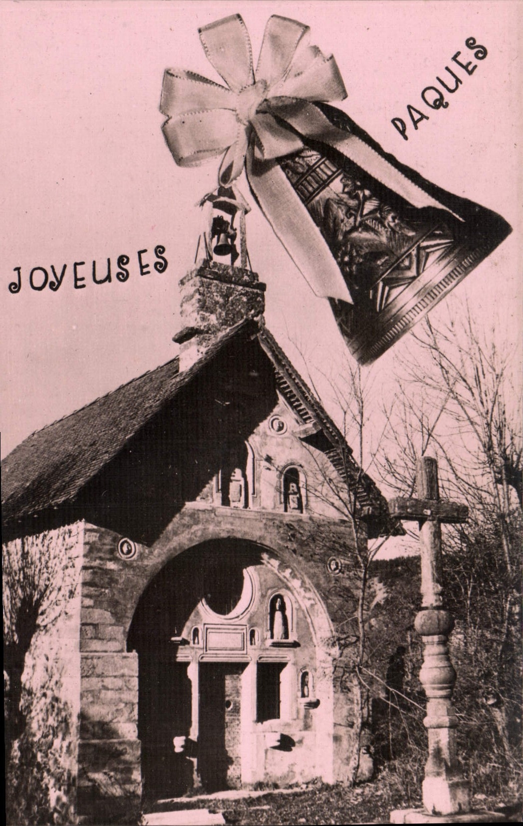 CPA Joyeux Paques Cloche