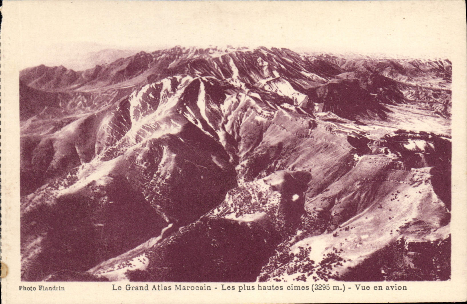 CPA Le Grand Atlas Marocain Les plus hautes cimes Vue en avion