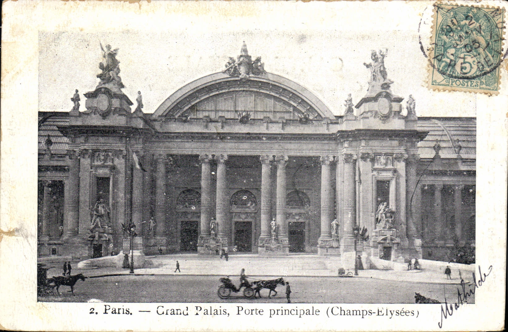 CPA Paris Grand Palais Porte principale Champs Elysees 