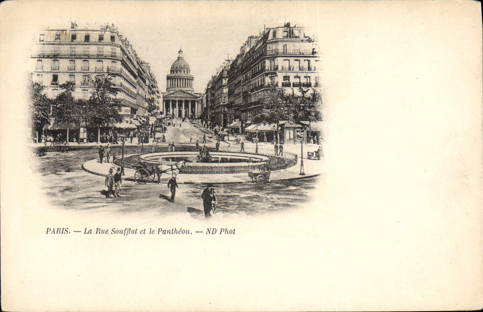 CPA Paris La Rue Soufflot et le Pantheon