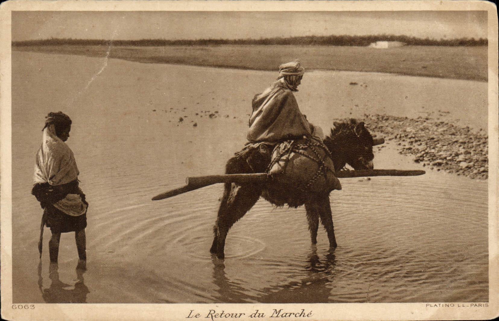 CPA Le Retour du Marche Ane Mule