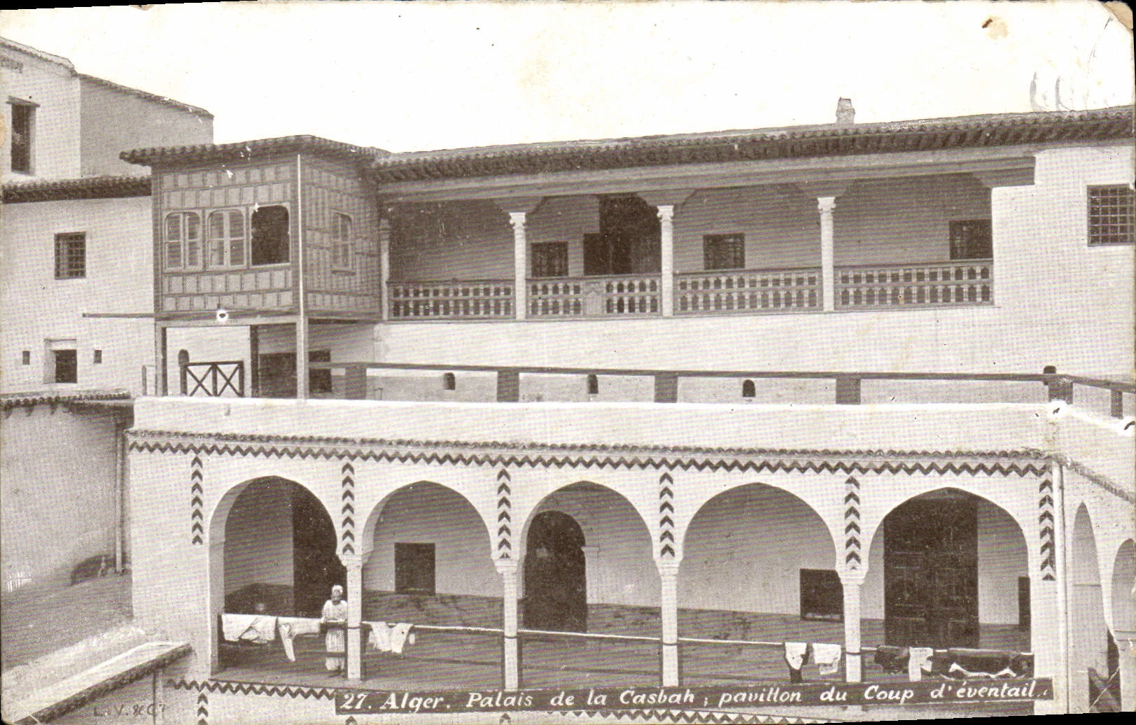 CPA Alger Palais de la Casbah pavillon du Doup d'eventail