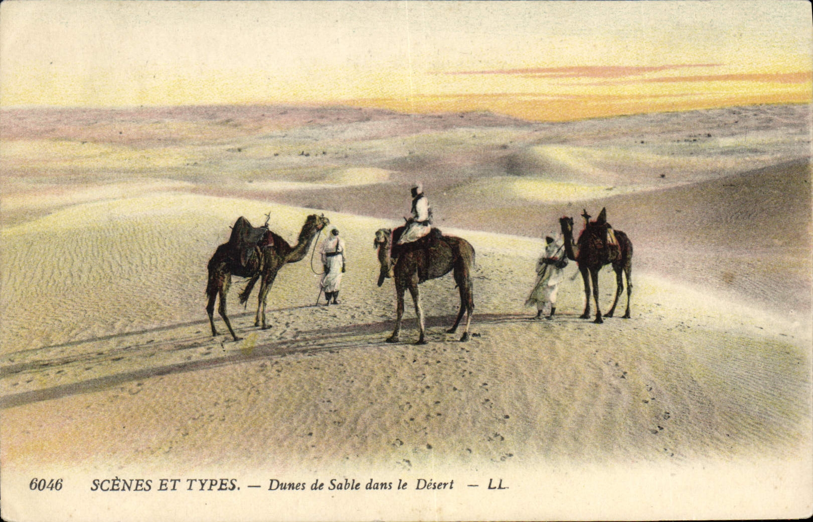 CPA Scenes et Types Dunes de Sable dans le Desert