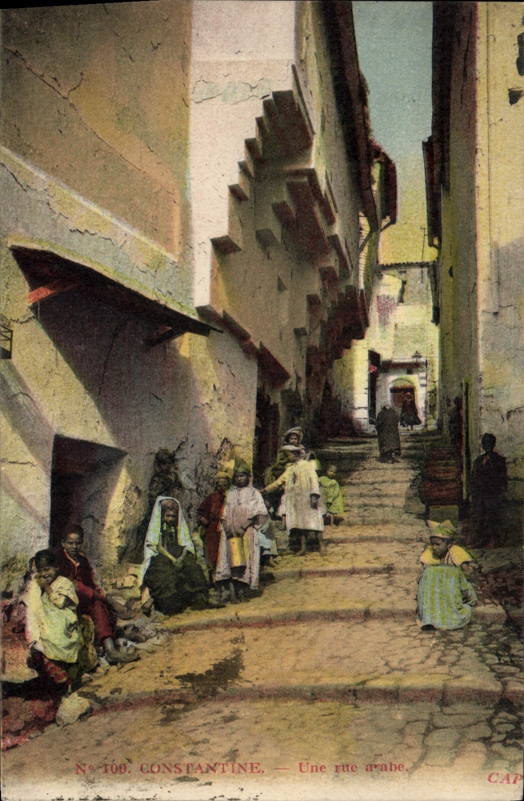 CPA Constantine Une rue arabe 