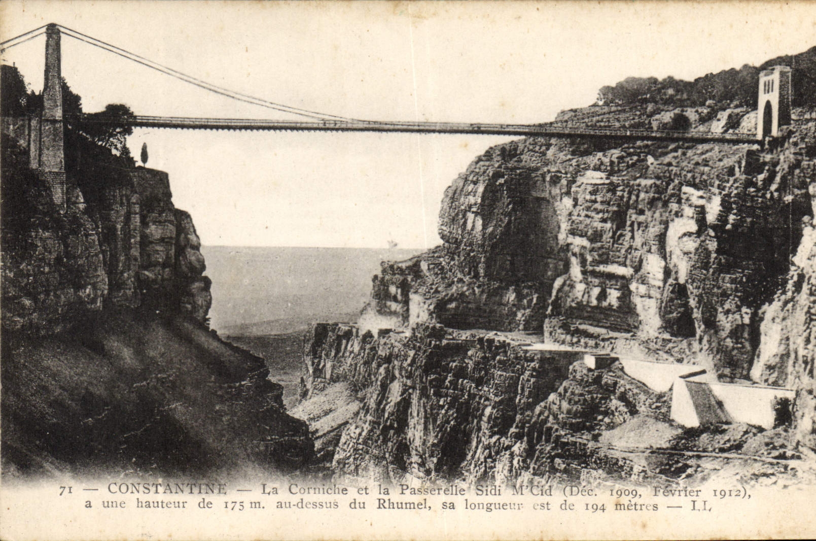 CPA Constantine La Corniche et la Passerelle Sidi m Cid 