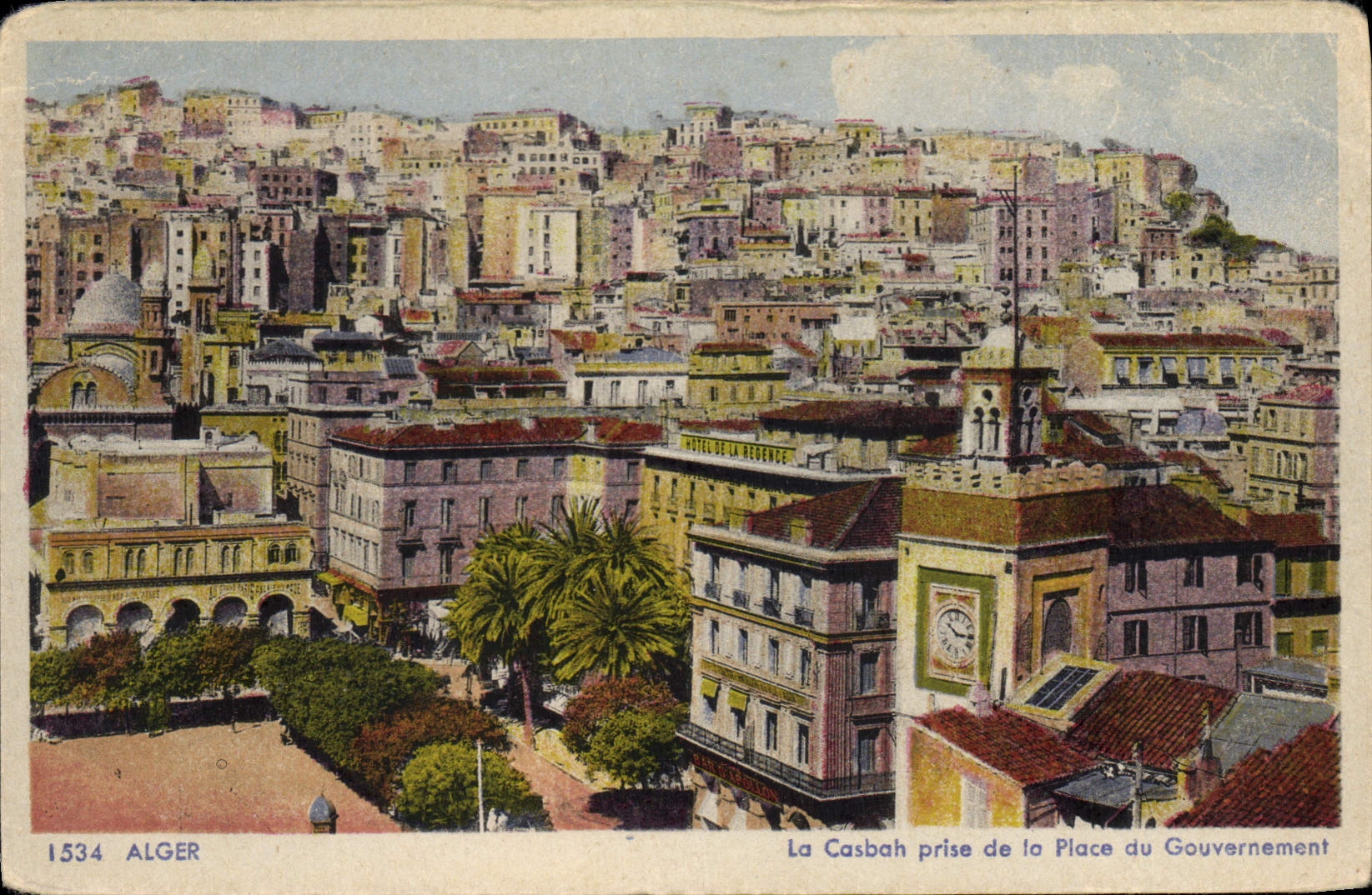 CPA Alger La Casbath prise de la Place du Gouvernement