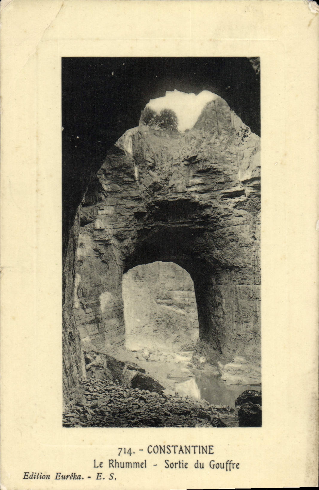 CPA Constantine Le Rhummel Sortie du Gouffre 