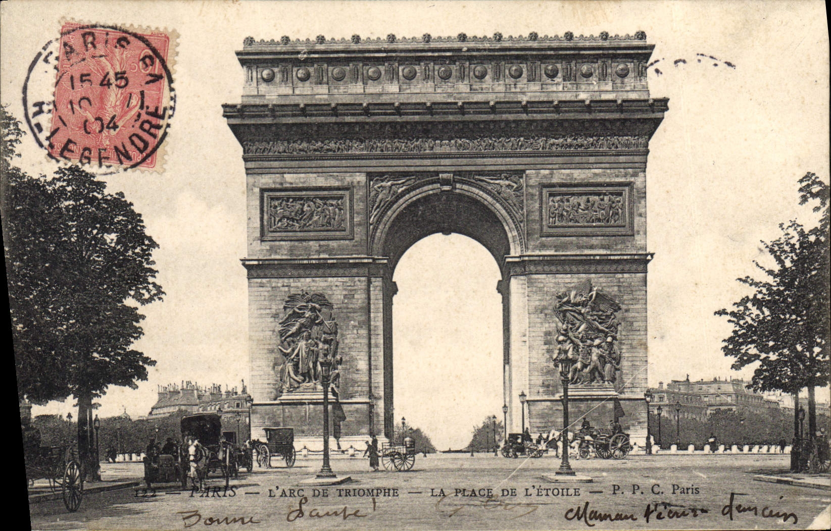 CPA Paris L'Arc de Triomphe La Place de l'Etoile