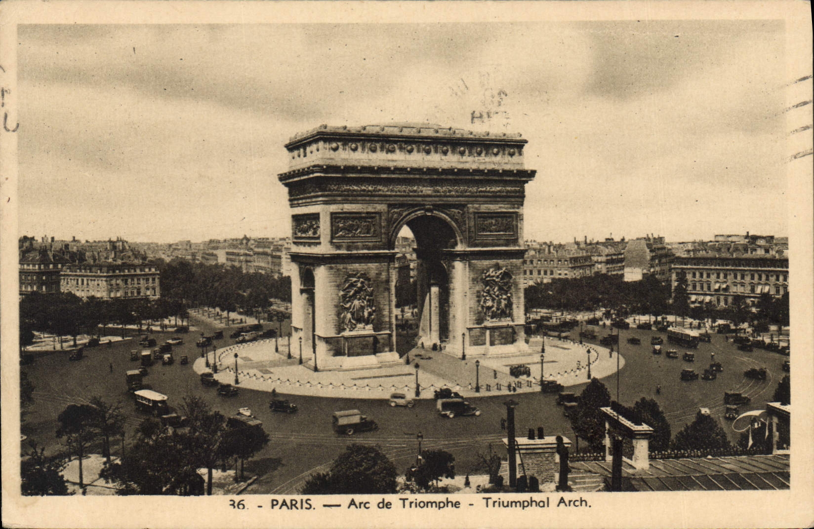CPA Paris Arc de Triomphe 
