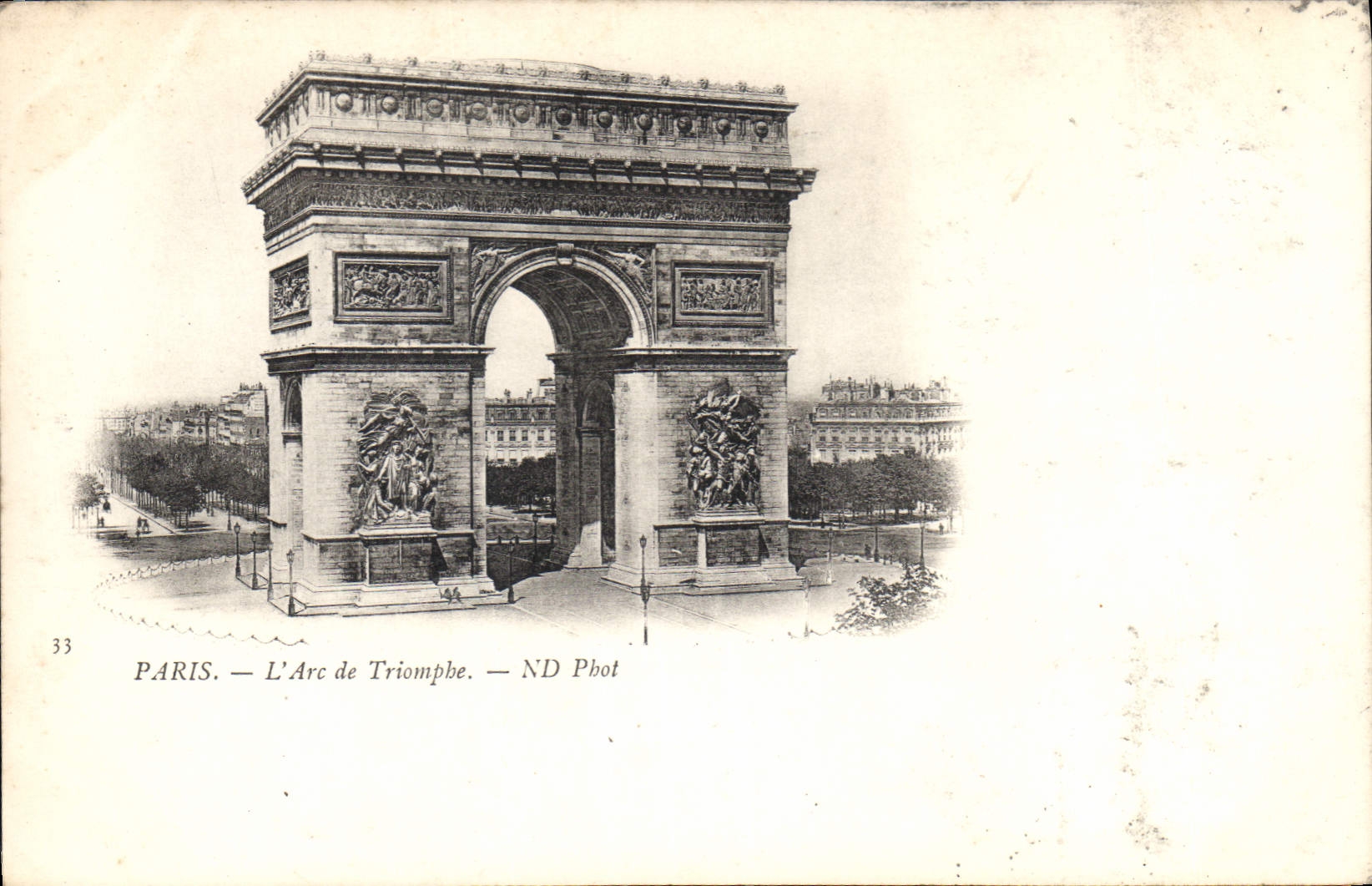 CPA Paris L'Arc de Triomphe 