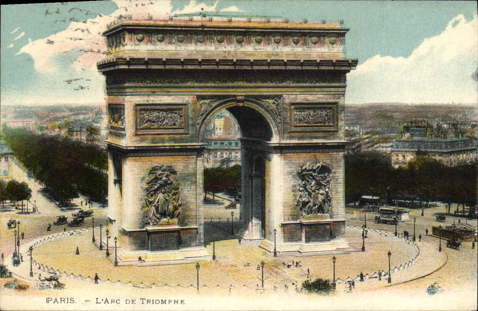 CPA Paris L'Arc de Triomphe 