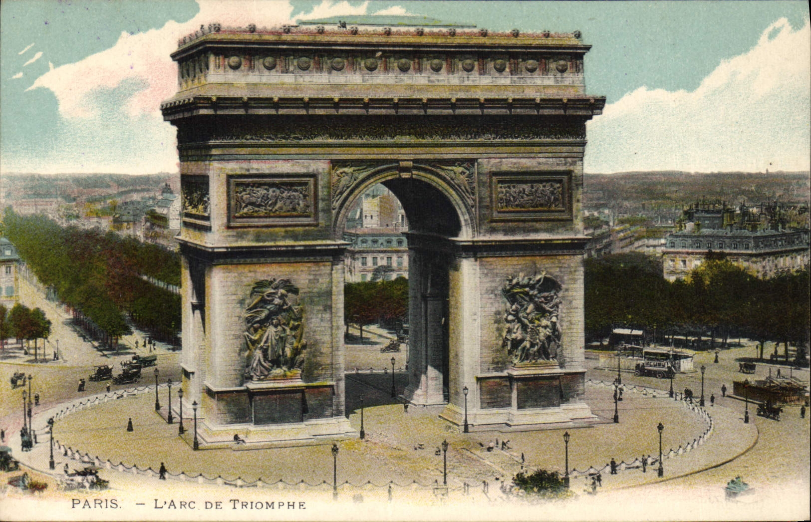 CPA Paris L'Arc de Triomphe 