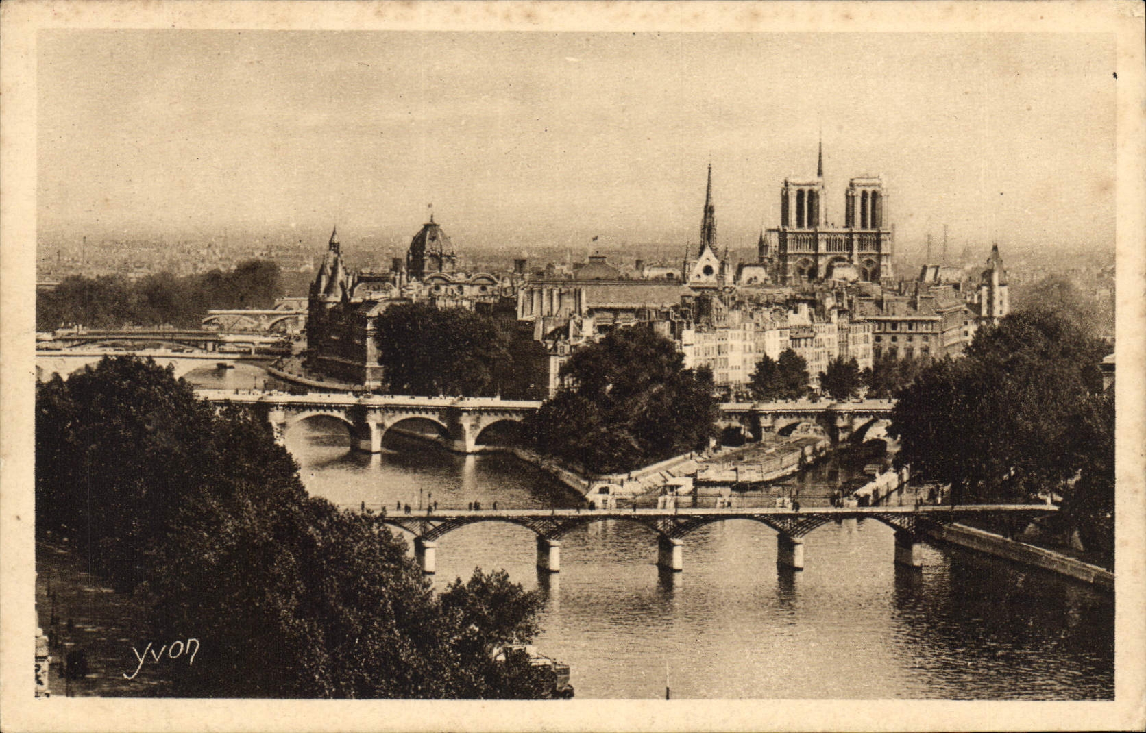CPA Paris La Cite City Notre Dame Bridges 