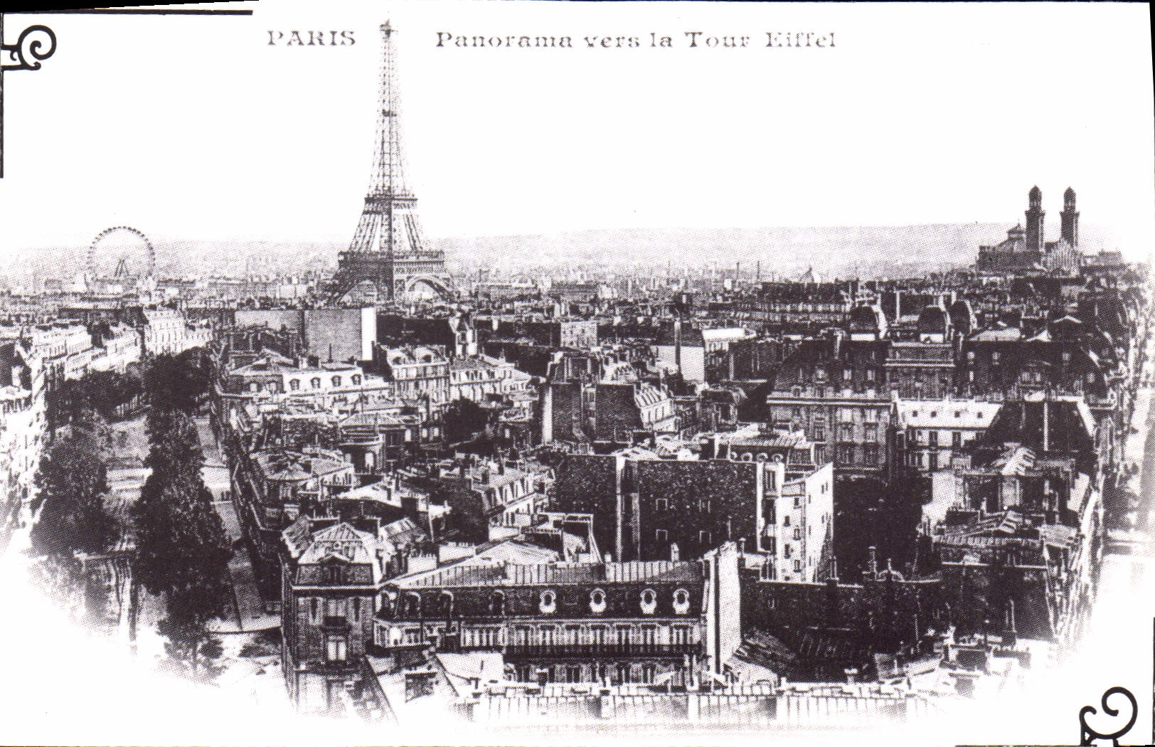 REPRO Paris Panorama vers la Tour Eiffel 