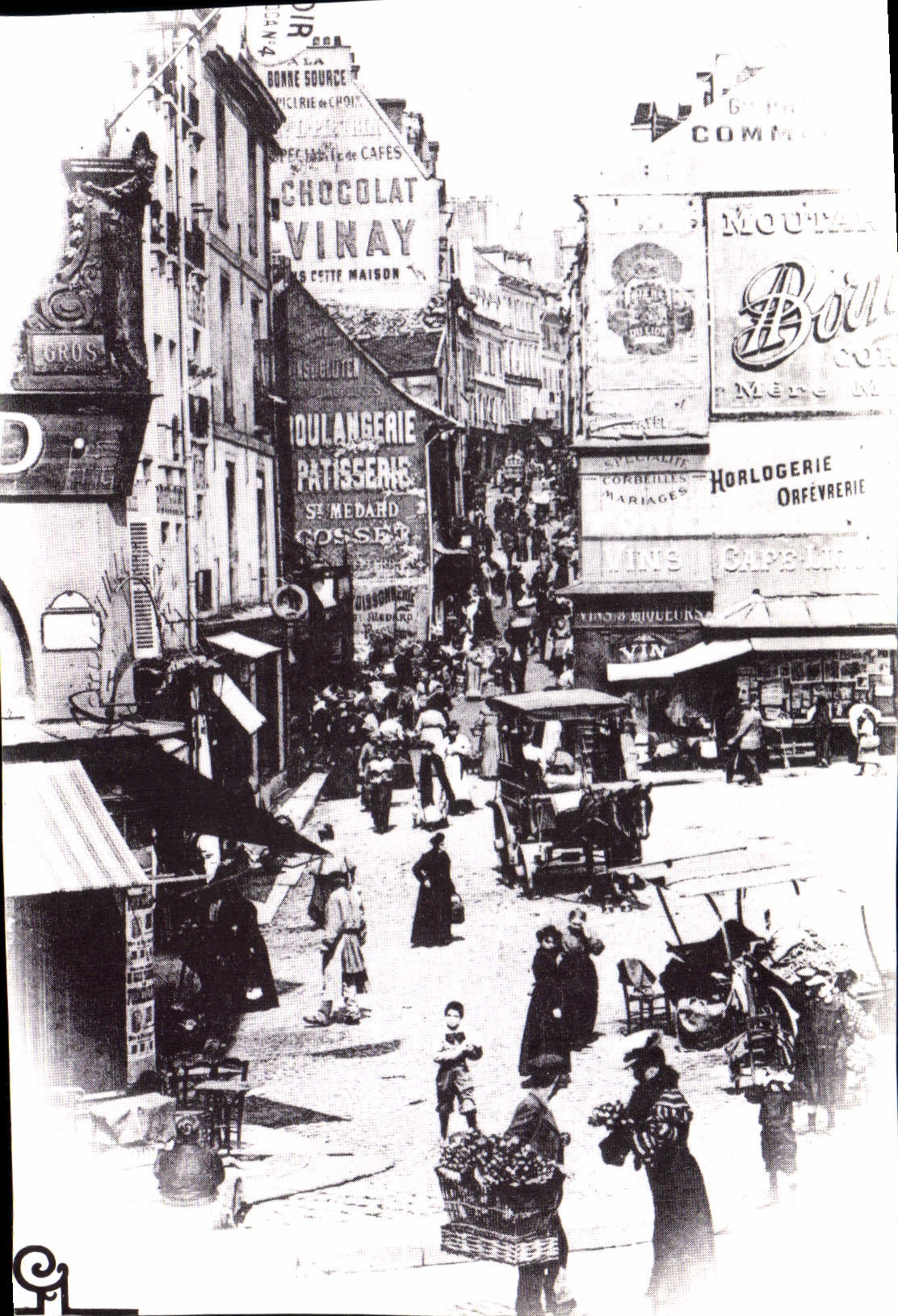 REPRO Paris d'Autrefois La Rue Mouffetard