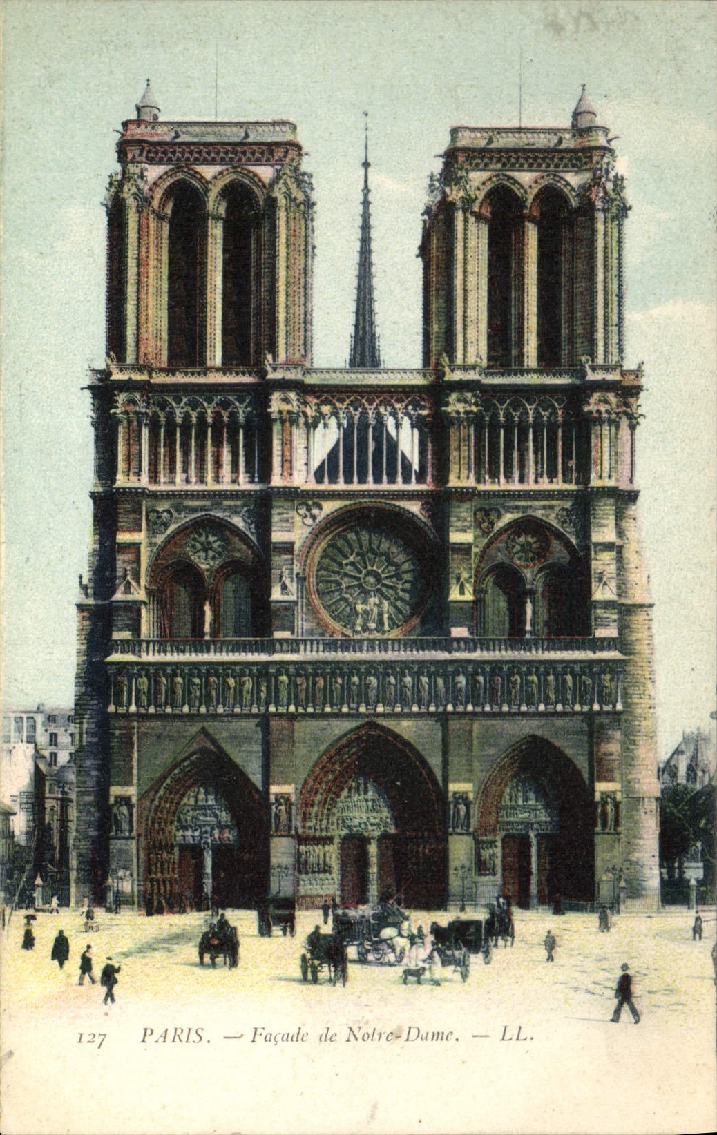 CPA Paris Facade de Notre Dame 