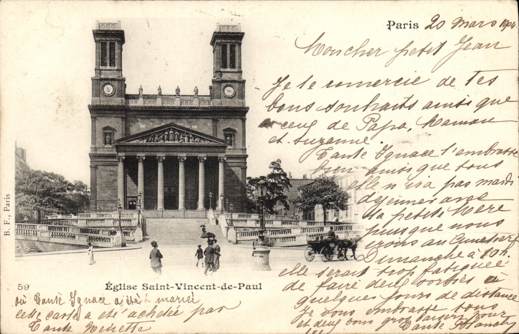 CPA Paris Eglise Saint Vincent de Paul 