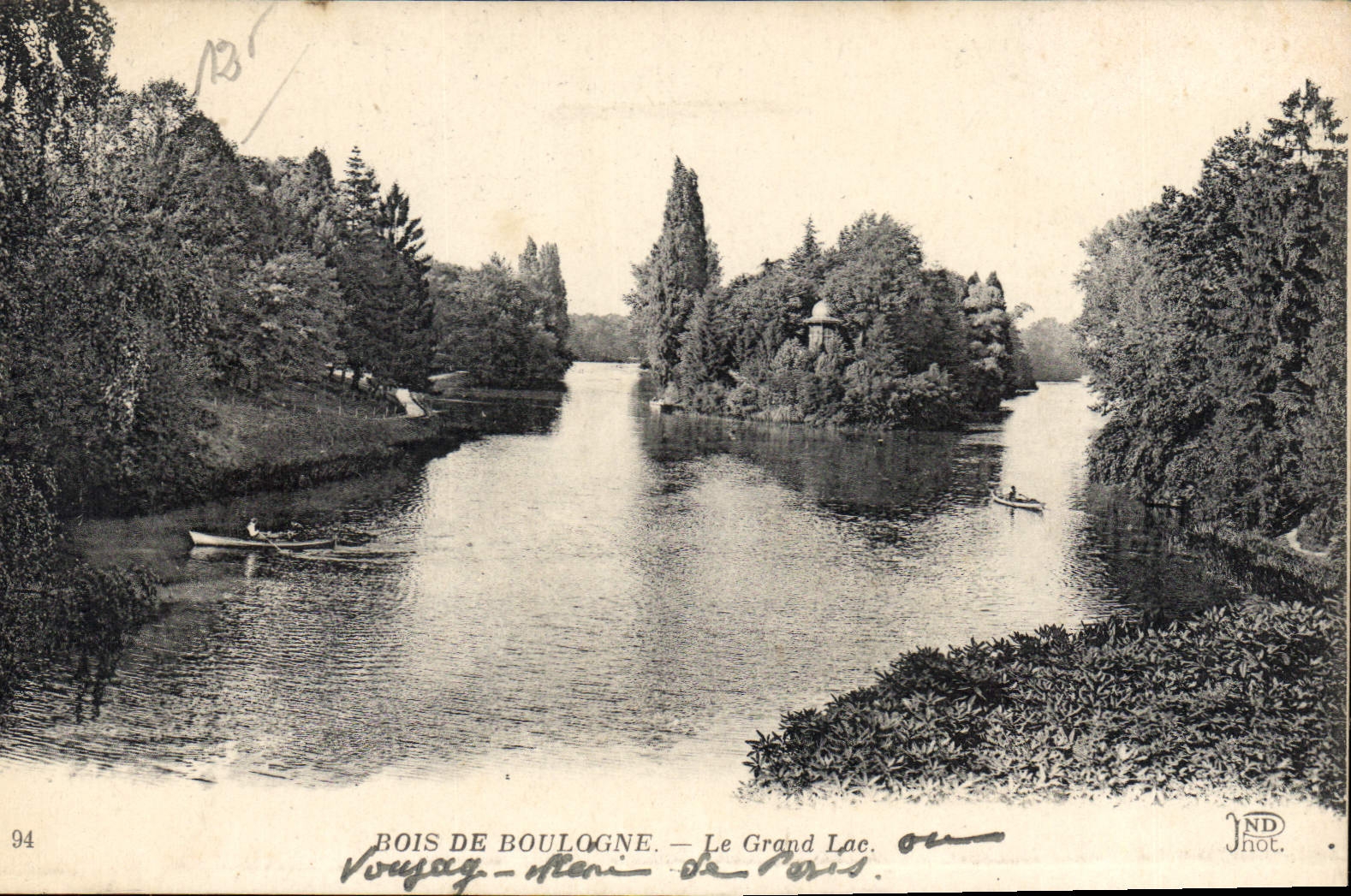 CPA Bois de Boulogne Le Grand Lac