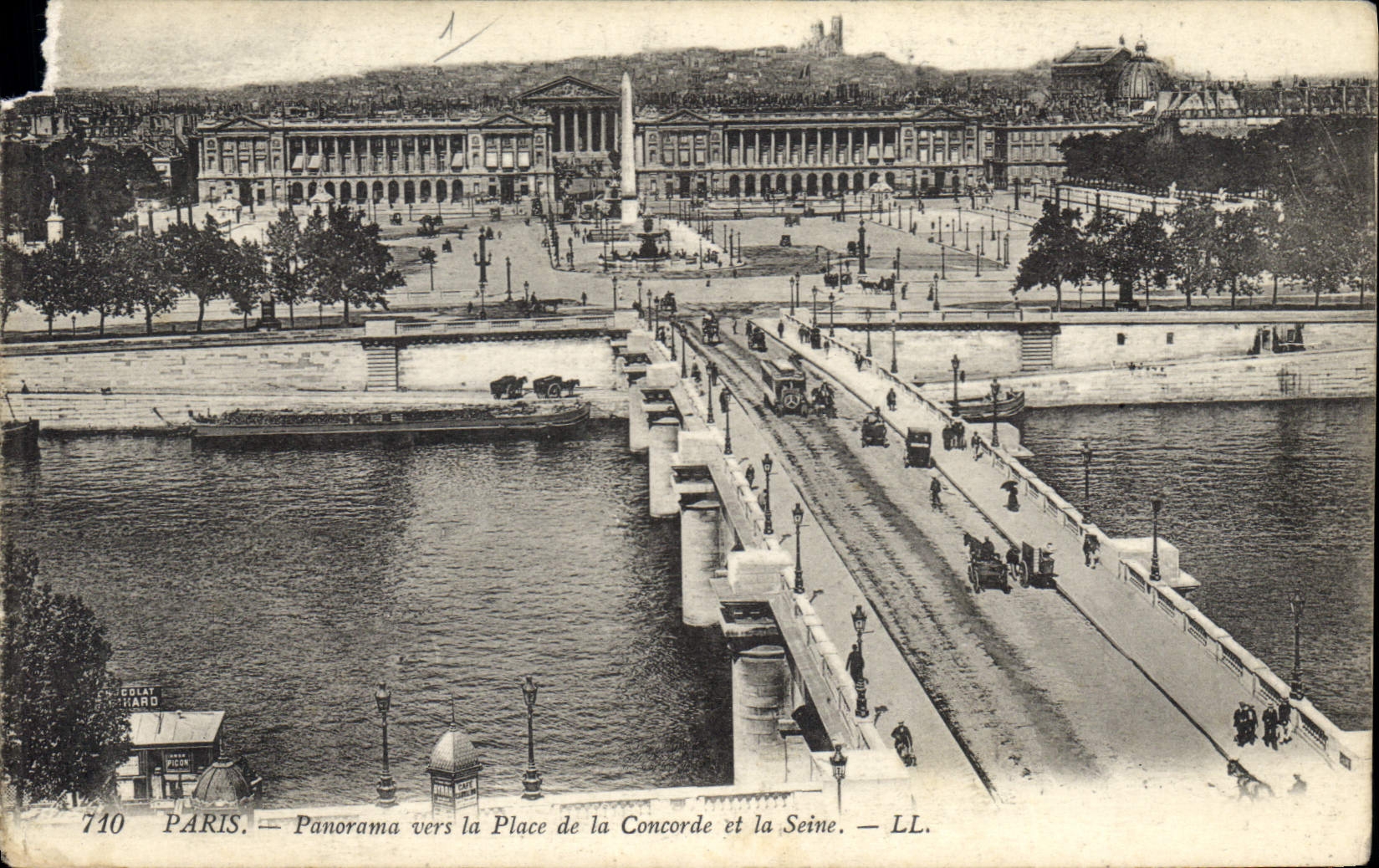 CPA Paris Panorama vers la Place de la Concorde et la Seine