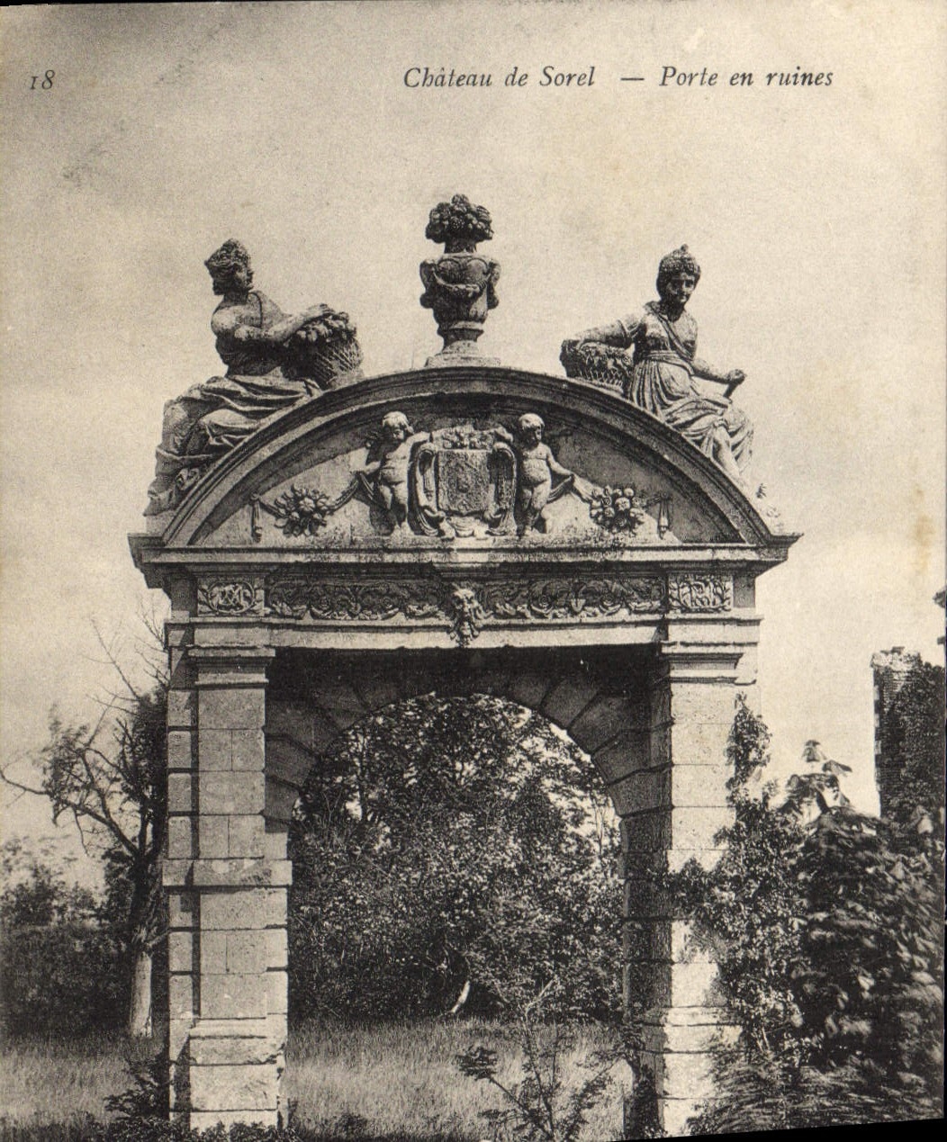 CPA Chateau de Sorel Porte en ruines 