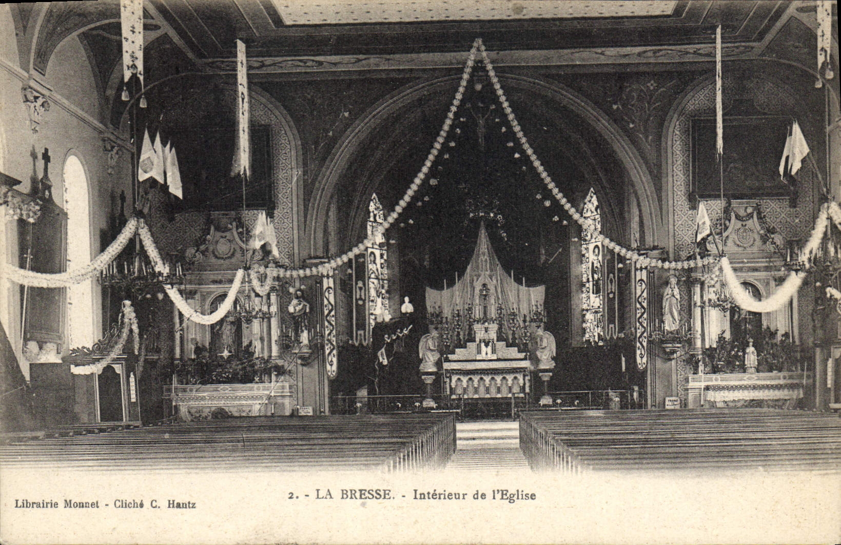 CPA La Bresse Interieur de l'Eglise