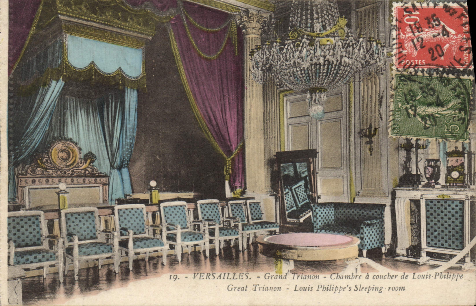 CPA Versailles Grand Trianon Chambre a Coucher de Louis Philippe 