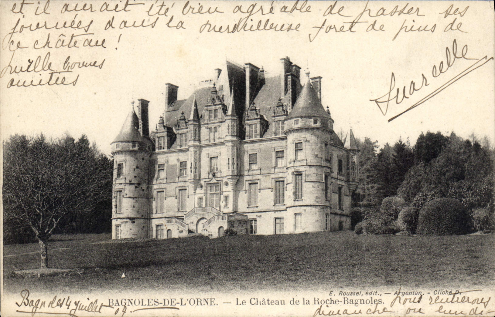 CPA Bagnoles de l'Orne le chateau de la Roche Bagnoles