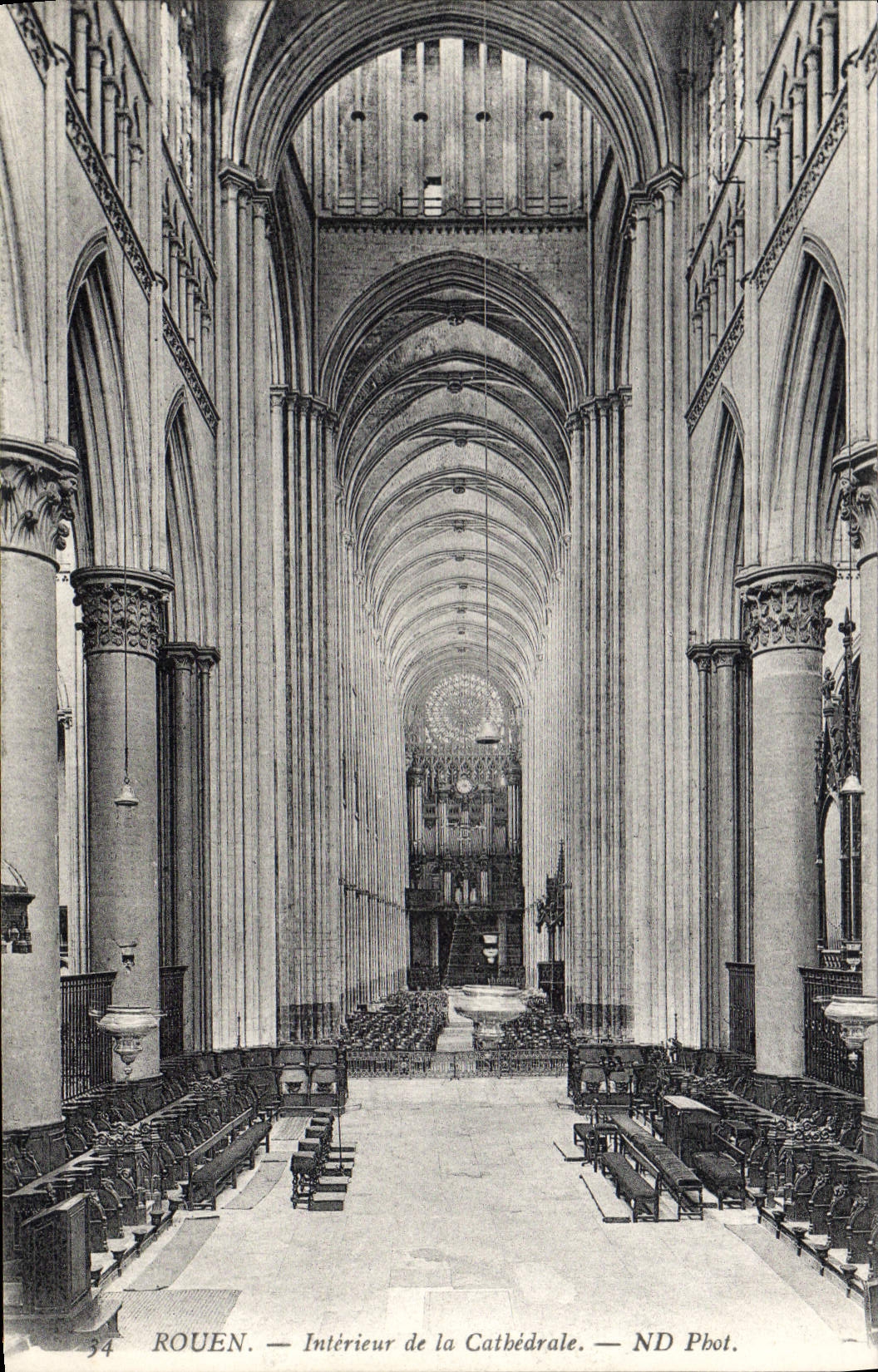 CPA Rouen Interieur de la Cathedrale Orgues