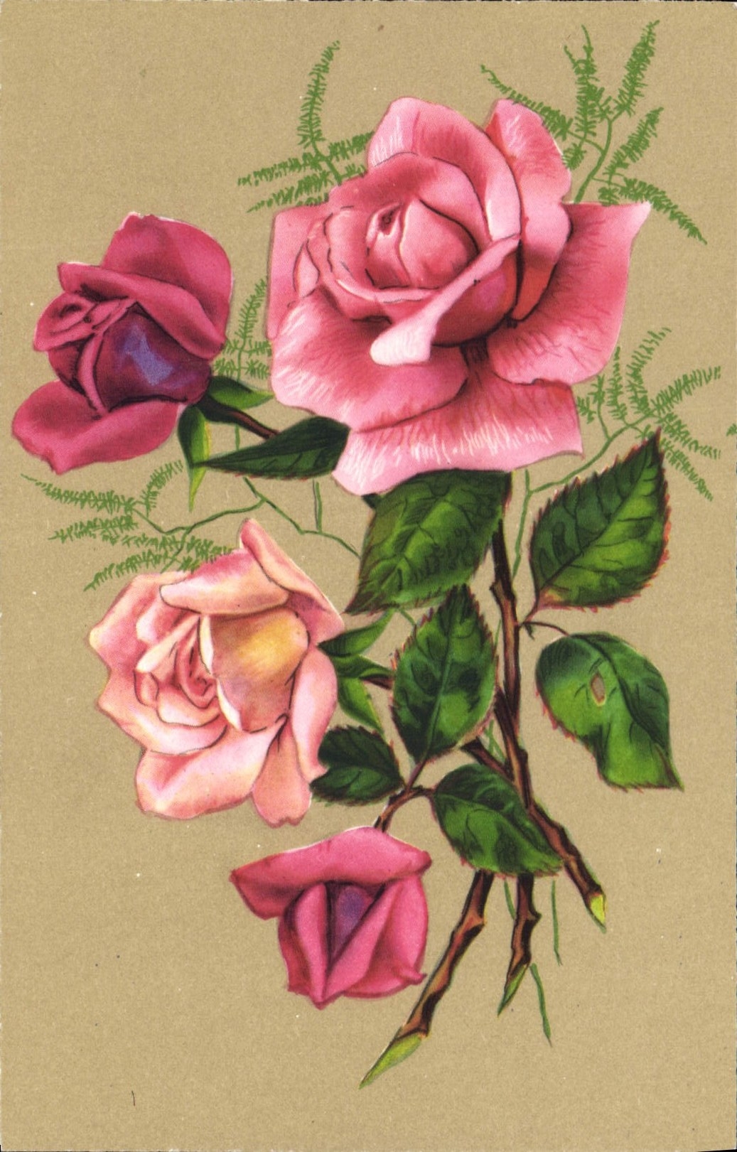 CPA Fantaisie Fleurs