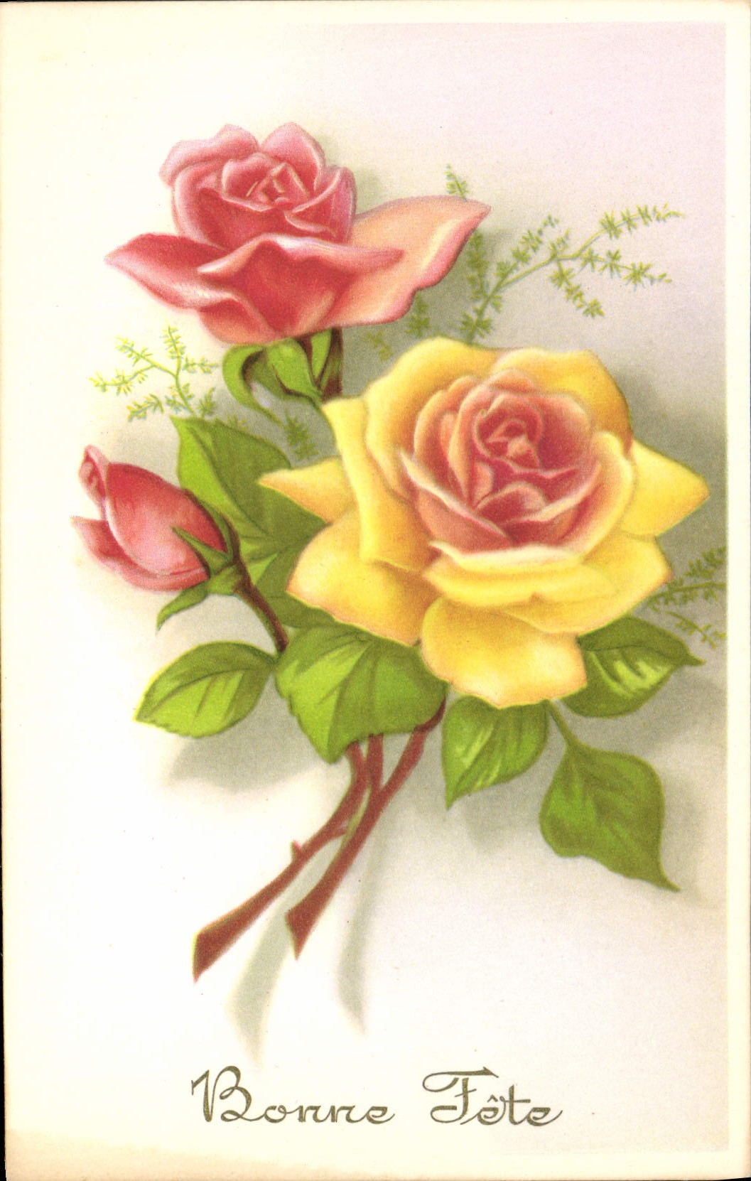 CPA Bonne Fete Fleurs