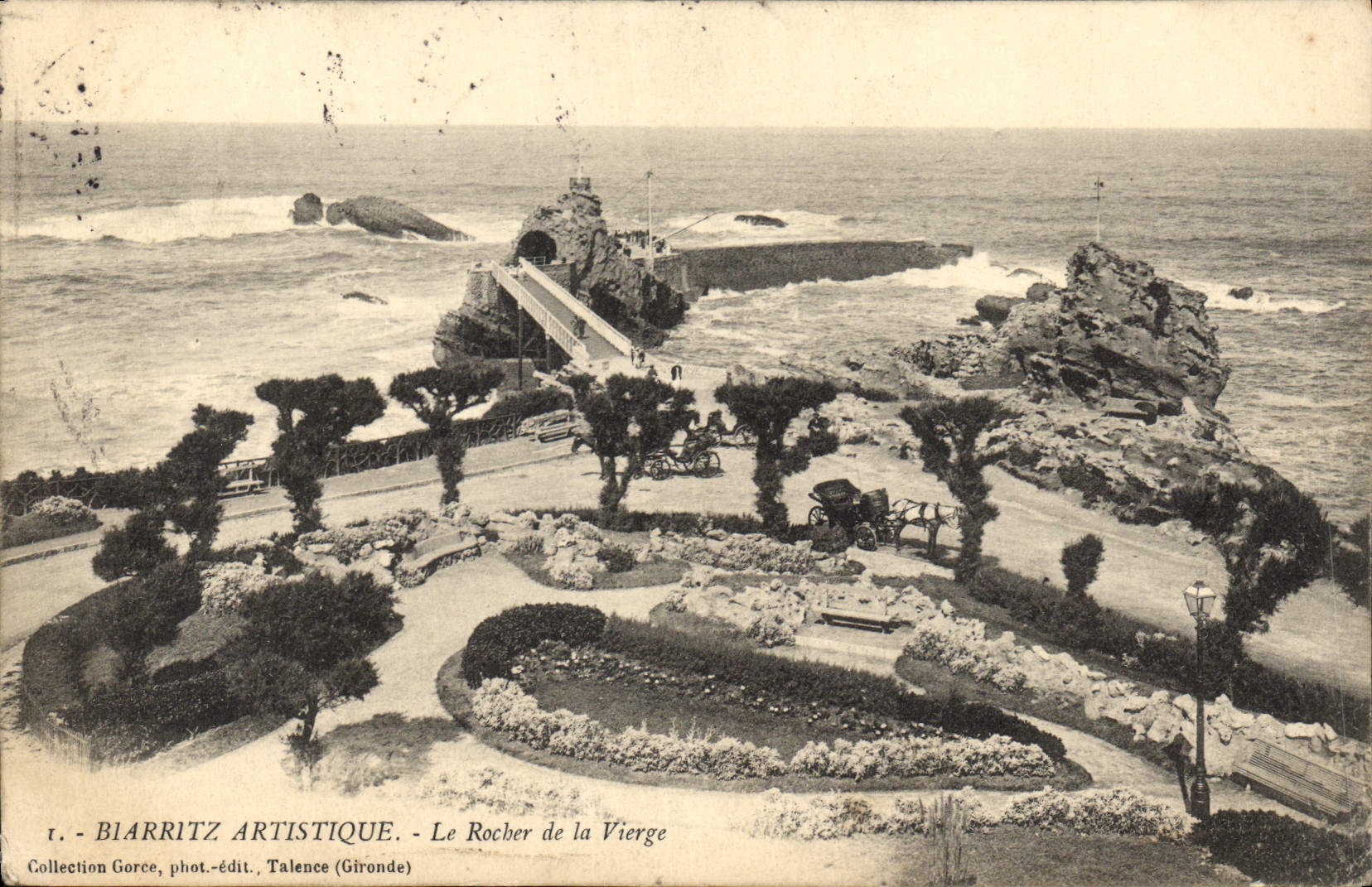 CPA Biarritz Artistique le Rocher de la Vierge 