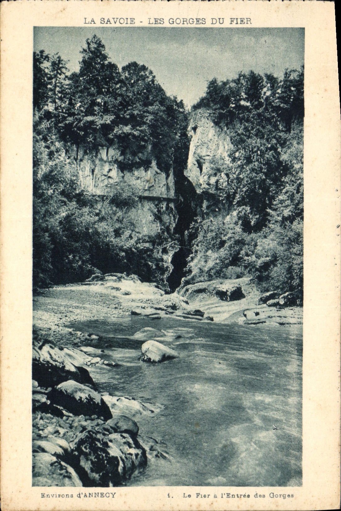 CPA La Savoie les Gorges du Fier Environs d'Annecy le Fier et l'Entree des Gorges 