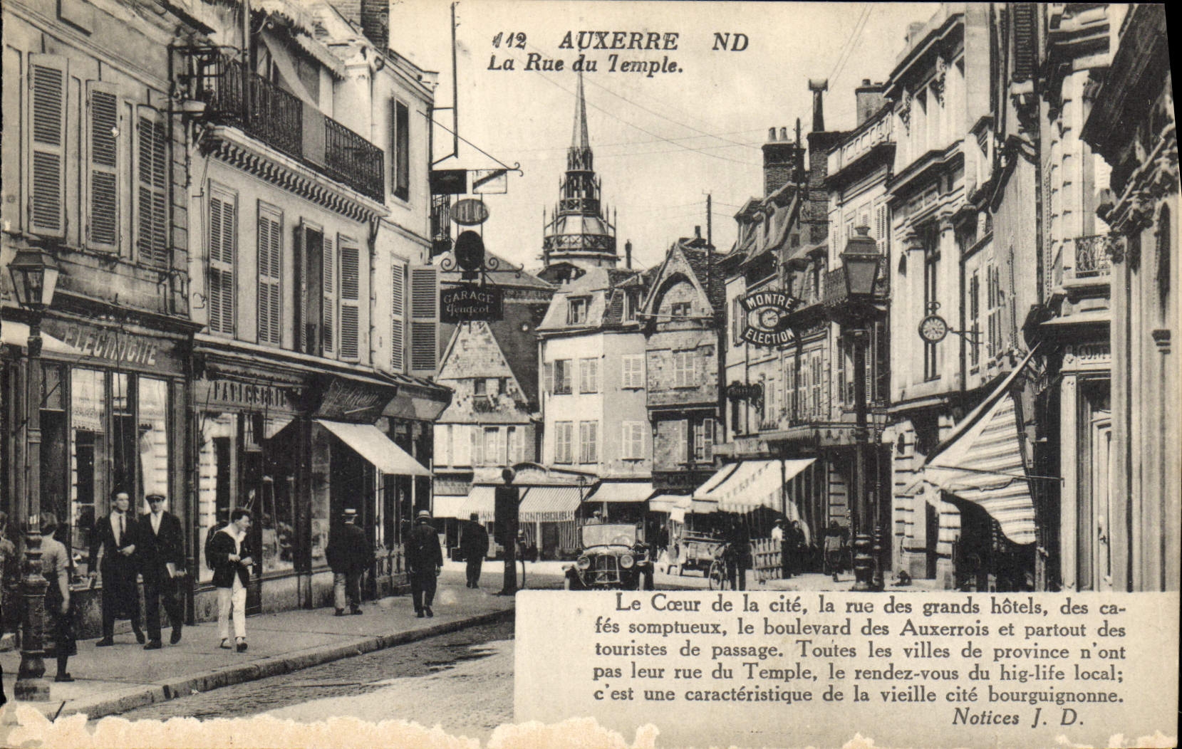 CPA Auxerre la Rue du Temple 