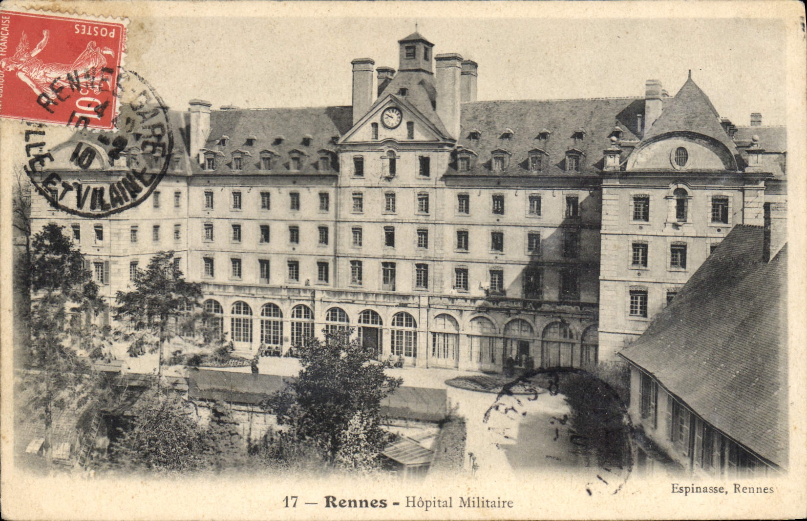 CPA Rennes Hopital Militaire 