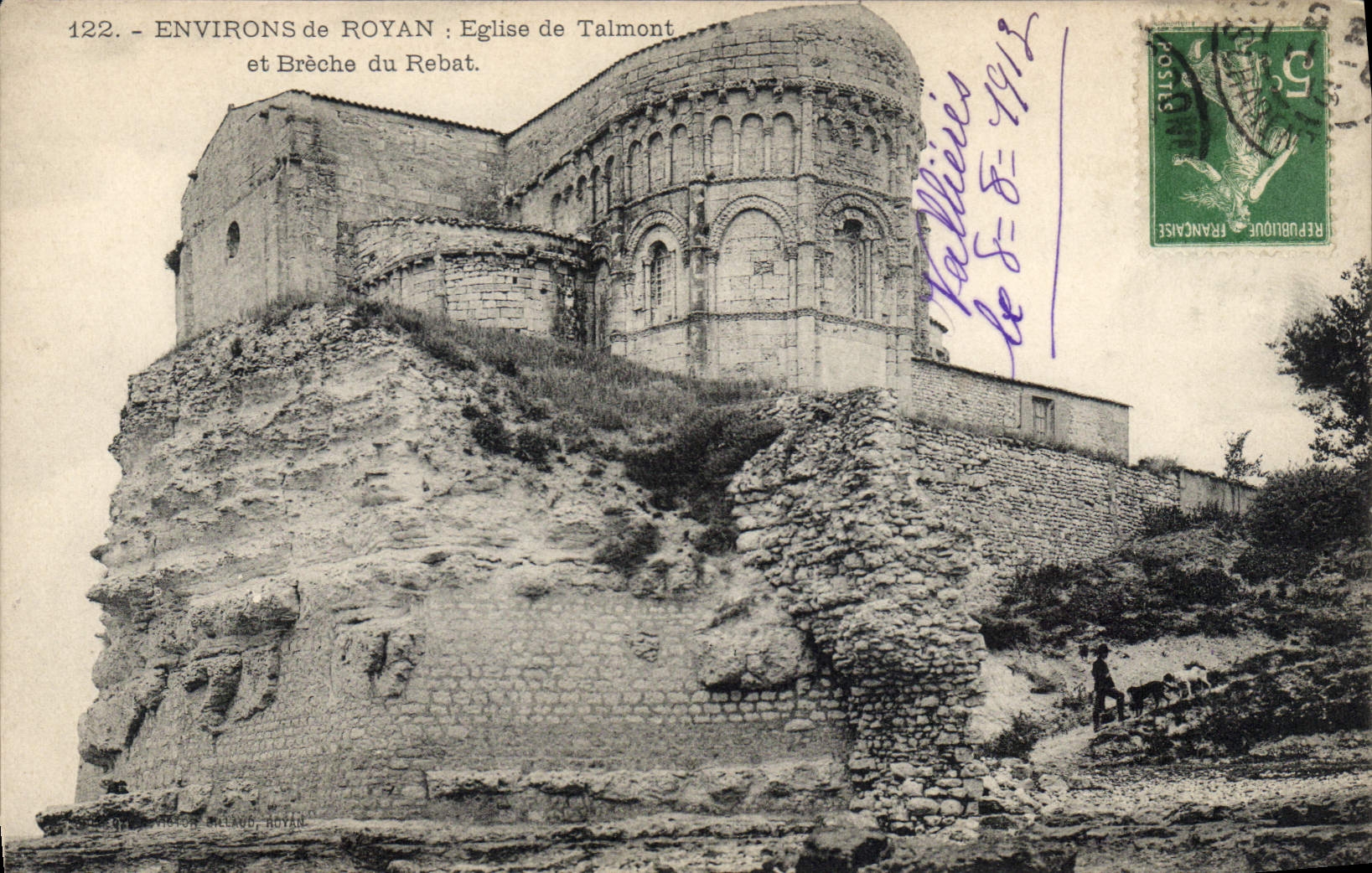 CPA Environs de Royan Eglise de Talmont et Breche du Rebat 