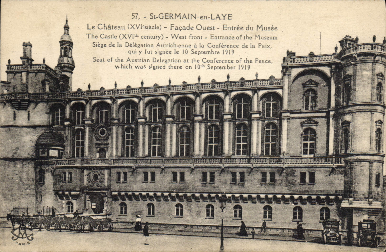 CPA St Germain en Laye le Chateau XVI siecle Facade Ouest entree du Musee